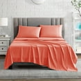 thumbnail image 2 of American Home Collection Brushed Microfiber Sheet Set, Deep Pocket Extra Soft Sheets & Pillowcases Set, 4 Pieces, Full, Peach, 2 of 7