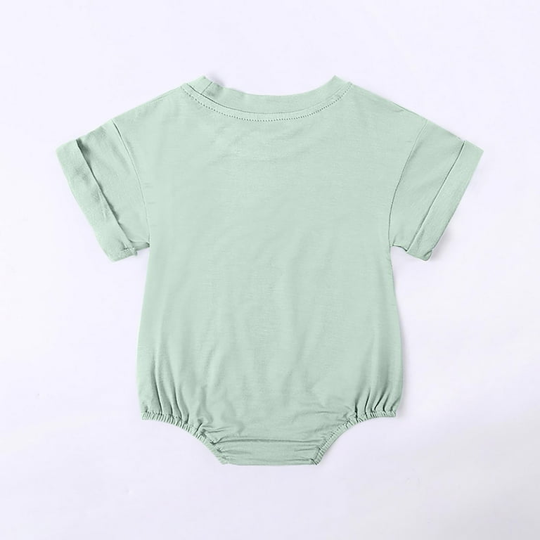 White Baby Onesies Bulk 20 Pack Green Bodysuit Baby Footies Short