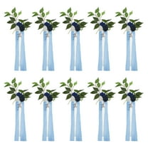 Uxcell Wedding Aisle Decorations Pew Flowers for Wedding Ceremony Chair Floral Decoration Artificial Flowers Blue 10 Pack