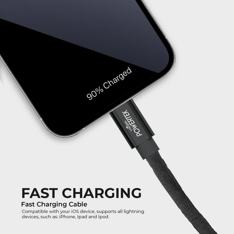 Liquipel Powertek iPad iPhone Charger Cable, Fast Charging 6ft