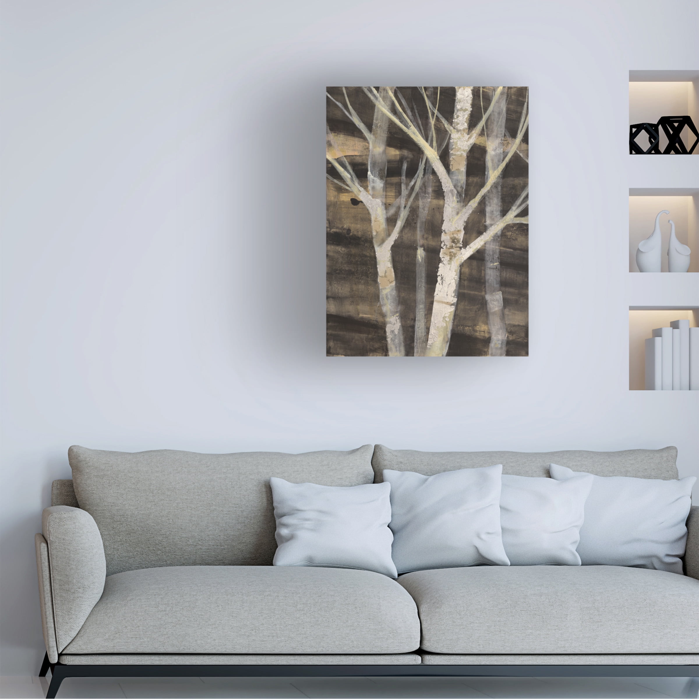 Trademark Fine Art 'Silver Trees I' Canvas Art by Albena Hristova