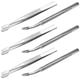 thumbnail image 2 of Juego de 6 pinzas de acero inoxidable para sellos, herramientas para coleccionistas, pinzas multiusos para manualidades en metal., 2 of 7