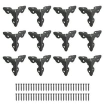 Uxcell 20x20x20mm Metal Box Corner Protectors Iron Black 12 Pack