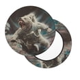 thumbnail image 2 of Disketp Astronaut Polar Bear Roar Funda Redonda para Taburete, Funda de Cojín para Silla de Bar Suave y Elástica-14 inch, 2 of 7