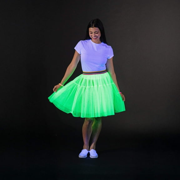A Leading Role Adult Short Green Glow Skirt