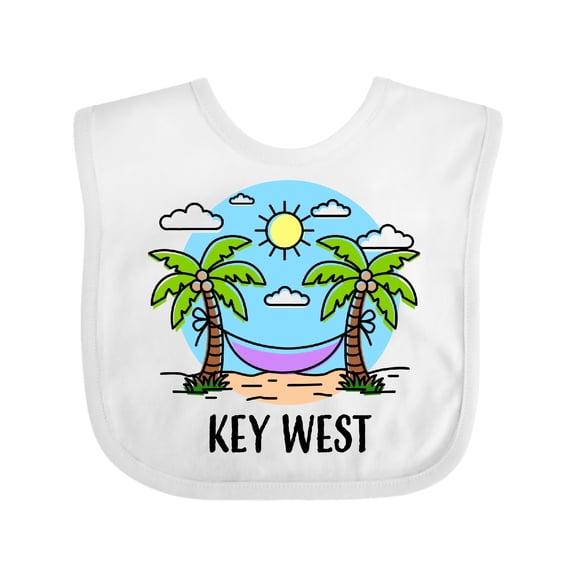 Inktastic Summer Vacation in Key West Boys or Girls Baby Bib