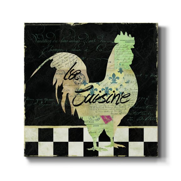 French Rooster-Premium Gallery Wrapped Canvas - Ready to Hang