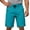 Light Blue, variant on Bermuda Shorts for Men Summer Casual Lightweight Elastic Waist Straight Leg Loose Athletic Shorts with Zipper Pockets