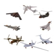 thumbnail image 2 of segolike 8 Pieces Airplane Model Aircraft Shelf Ornament Building s for Girls Children B, 2 of 8