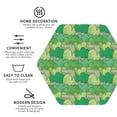 thumbnail image 3 of Honeii Crocodile And Bush print Leather Coaster Set of 4, ideal for safeguarding your furniture from drinks spills and effortless cleanup-Hexagon, 3 of 6