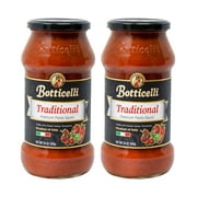 Botticelli Premium Traditional Pasta Sauce for Low Carb Spaghetti Sauce, Pizza, Dip, Meat & Soup - Italian Tomato Sauce Pasta Made with Sweet Authentic Italian Tomatoes, 2 Count