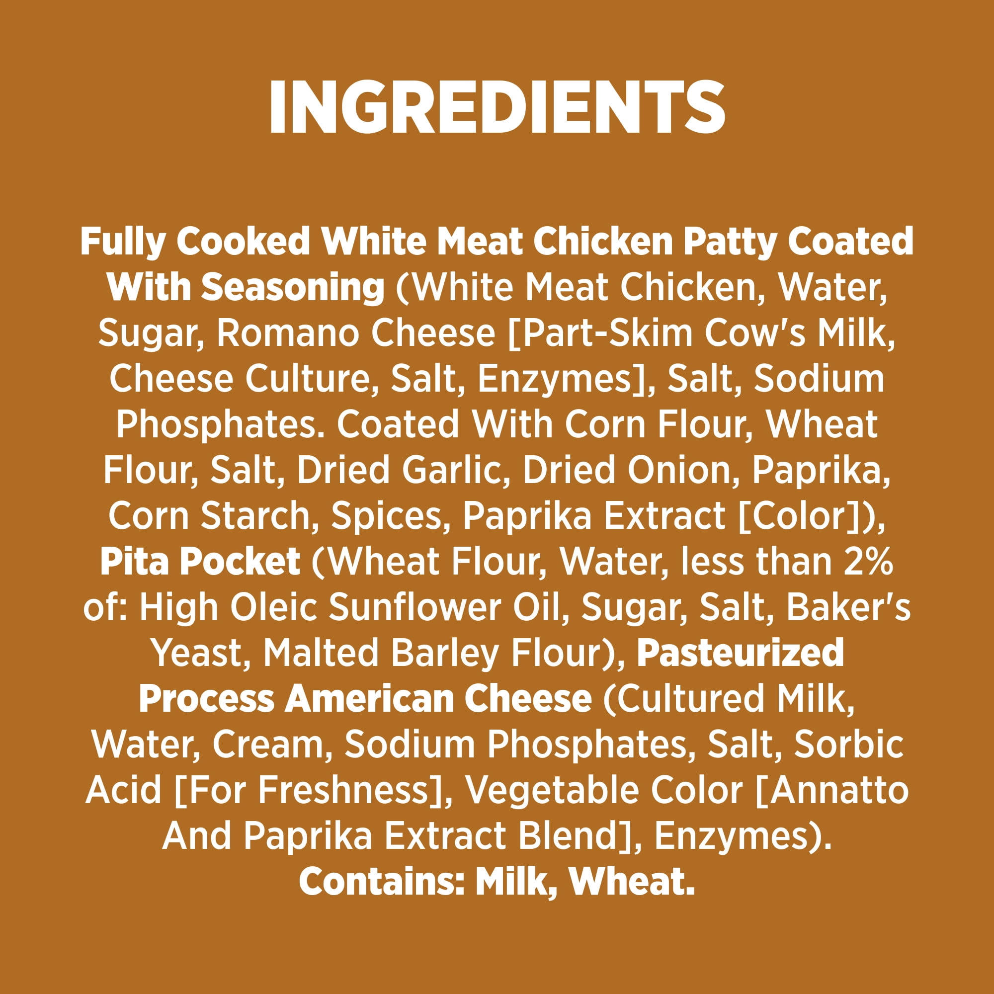 Sandwich Bros. Chicken Melts, Frozen Pita Sandwiches, 15 oz., 6-Count