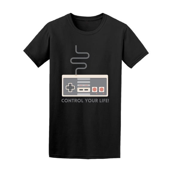 Control Your Life! Vintage Game Joystick Motivation Tee Men's -Image by S