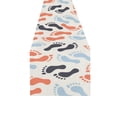thumbnail image 2 of MKHERT Footprints Table Runner for Office Kitchen Dining Room Wedding Party 16x72 inch, 2 of 4