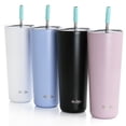 thumbnail image 2 of Mr. Coffee Java Quest 4 Piece 23 oz Stainless Steel Tumbler Set with Lids and Straws in Assorted Colors, 2 of 2