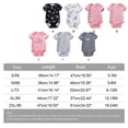 thumbnail image 2 of Gyratedream Baby Girls 1 or 3 Pack Short-sleeve Romper for Newborn Infant Toddler Bodysuits, 2 of 7
