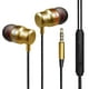 thumbnail image 1 of Auriculares Con Cable, Auriculares Intrauditivos, Auriculares Deportivos Con Cancelación De Ruido, Auriculares Estéreo, Sonido Estéreo Con Micrófono I dorado, 1 of 10