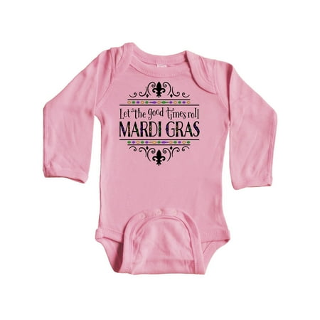 

Inktastic Let the Good Times Roll Mardi Gras Gift Baby Boy or Baby Girl Long Sleeve Bodysuit