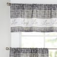 thumbnail image 3 of Live Laugh Love Window Tier and Valance Set - 24” - Gray - 3 Pieces, 3 of 4