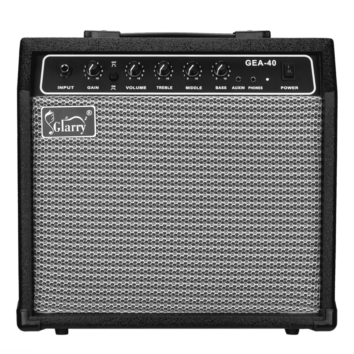 Hassch Guitar Amp, 40 Watts, Amplifier Speaker Accessories with Bass, Volume, Treble and Middle Controls, Black