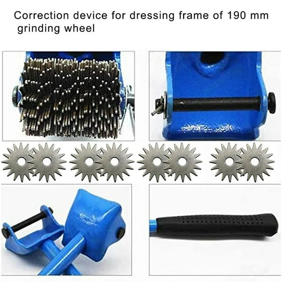 190Mm Grinding Wheel Dresser Tool Hand Holder Correction Device with Cutters Set