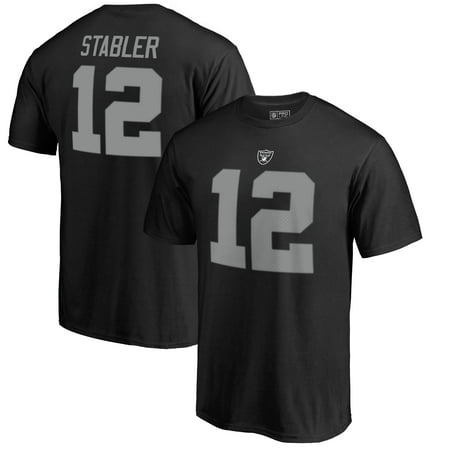 Raiders Nfl Replica Jersey Ken Stabler Oakland Raiders NFL Pro Line by Fanatics Branded Retired Player Authentic Stack Name & Number T-Shirt - Black ()