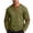 Army Green, variant on Men's Waffle Henley Shirt Button Crew Neck Long Sleeve Casual Tops Solid Color Comfy Fall Tee Shirts with Elbow Patches Black XXL