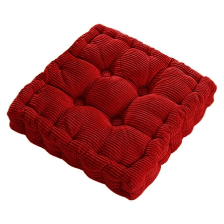 MOQIN Comfort Meditation Floor Pillow, Square Large Pillows Seating for Adults, Tufted Corduroy Cushions for Outdoor Yoga Tatami Fireplace Living Room, 15x15 Inch