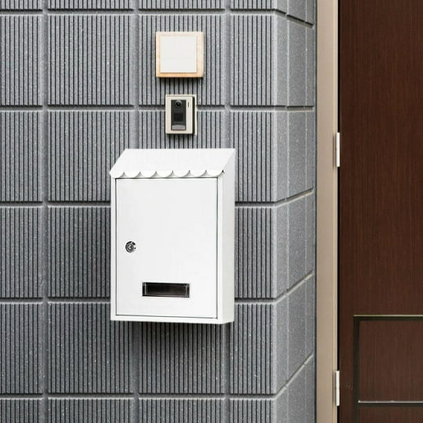 Buzon con cerradura coleccion de buzones de correo con llave caja decorativa para periodicos buzon montado en la pared para porche puerta de oficina en casa Blanco Bodega Aurrera en linea