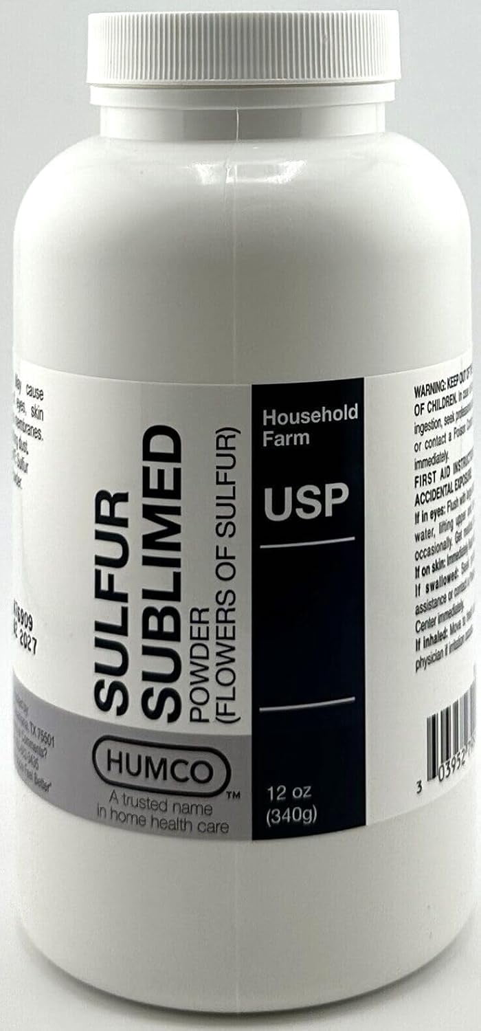 Humco Sulfur Sublimed Powder USP 12 oz