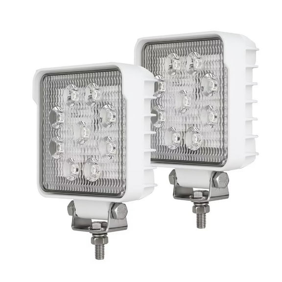 Biglion.x White 4inch LED Boat Lights Flood Beam Square Offroad Light Bars Driving Work Lights 2PCS Waterproof Led Deck Dock Marine Light Cube Pods for Truck Off-Road Car SUV ATV