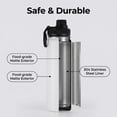 thumbnail image 4 of Boyun Daj 25oz Water Bottle with Handle, 304 Stainless Steel Double Wall Vacuum, Leak Proof Wide Mouth Sports Bottle, BPA Free, Keep Hot & Cold, White, 4 of 6