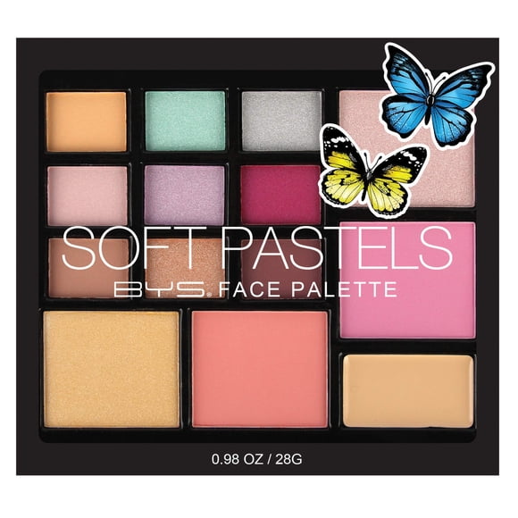 BYS Palette pour le Visage Pastels Doux 14 Pcs