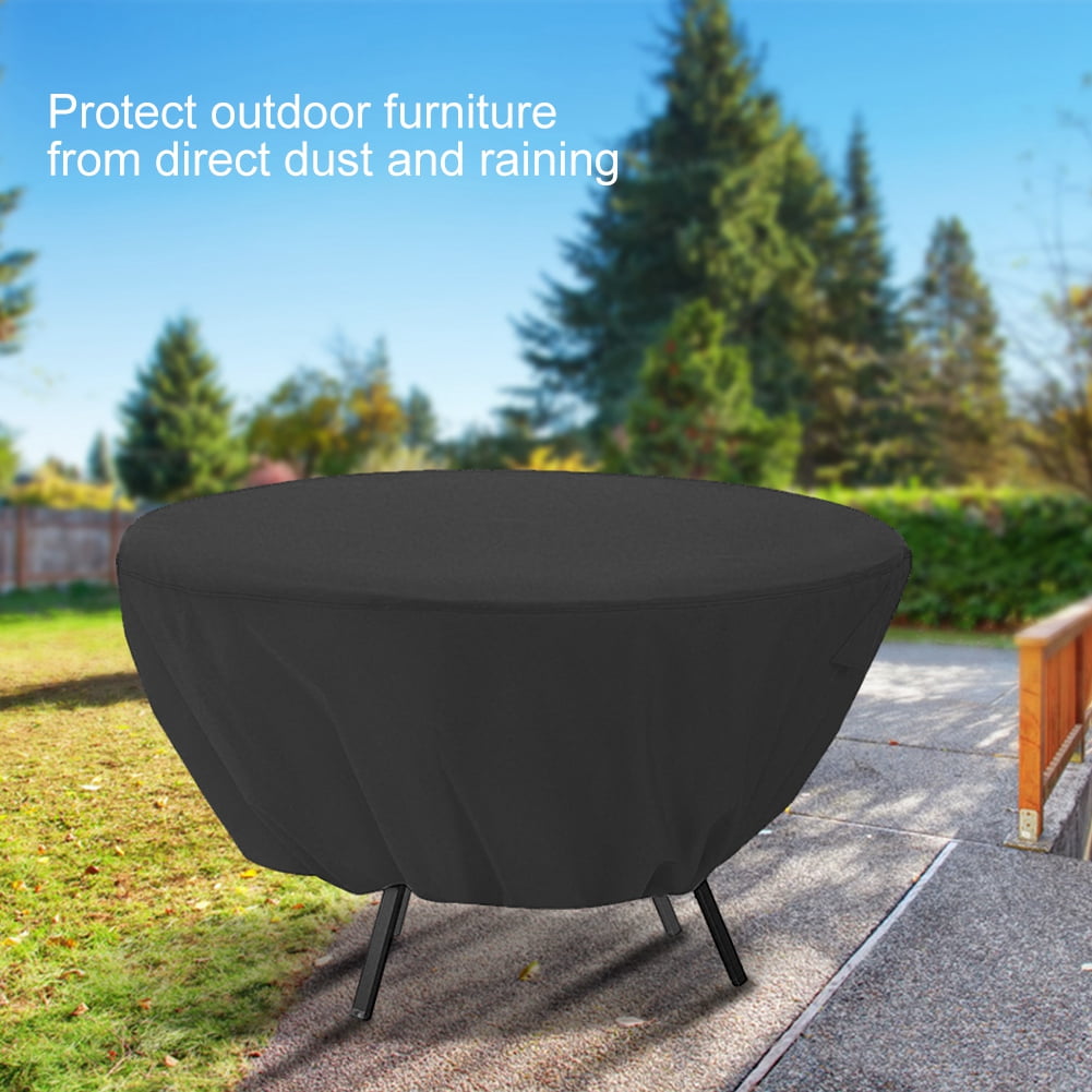 TKSE Round Table Dust Cover Outdoor Waterproof Garden Patio Furniture