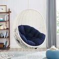 thumbnail image 5 of Swing Lounge Chair, Sunbrella, White Blue Navy, Modern Contemporary Urban Design, Outdoor Patio Balcony Cafe Bistro Garden Furniture Hotel Hospitality, 5 of 8