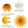 thumbnail image 3 of 13" Metal Flower Wall Decor Multiple Layer Flower Wall Art Wall Art Decorations Hanging for Balcony Patio Porch Bedroom Garden Office Yellow, 3 of 6