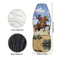 thumbnail image 4 of XYZCANDO 2 Pack Car Seat Protector for Interior Car Seat Covers Front Seats Easy to Install Elastic, Sedan Van SUV Front Seats Protector, Western Cowboy Design, 4 of 7