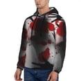 thumbnail image 3 of Kdxio Shadows Behind Print Mens Casual Hooded Collar Drawstring Hoodies Pullover Sweatshirts Casual Long Sleeve Shirts-X-Large, 3 of 7