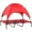 Red, variant on PawHut Elevated Dog Bed with Canopy, Portable Raised Dog Cot for XL Sized Dogs, Indoor & Outdoor, 48" x 36" x 43", Coffee