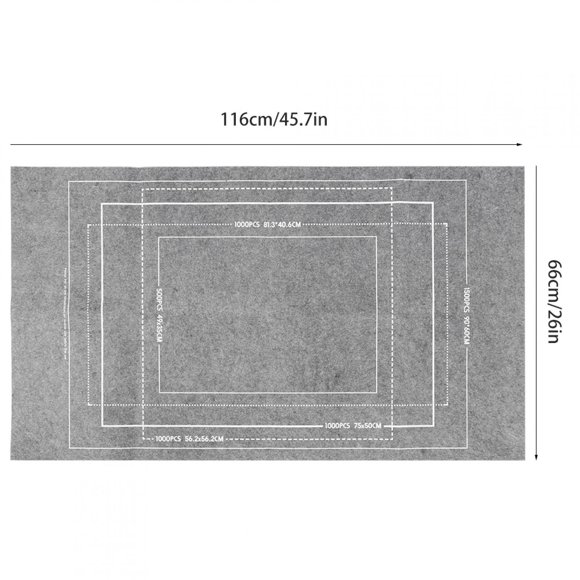 Keenso Play Mat,Puzzle Blanket,Jigsaw Puzzles Mat Playmat Roll Up Jigsaw Storage Felt Mat Puzzles Blanket Gray