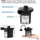 thumbnail image 2 of electric air pump, rechargeable,quick to inflate/deflate 3 tips and 5v usb adapter included, 2 of 5