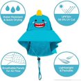 thumbnail image 3 of Sombrero de sol para niños Oso de Fresa con protección de tiburón bordado azul lago, malla y correa ajustable, 3 of 4