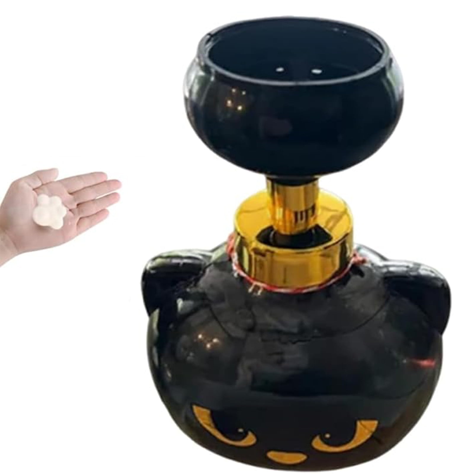 Cute Cat Paw Foam Soap Dispenser, 2026 Black Kitty Foaming Pump Bottle Creates Paw-Shaped Foam, Automatic Soap Dispenser with Black Cat Paw Print Press, Spooky Cute Hand Soap Pump (3PC)