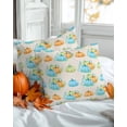 thumbnail image 2 of Fall Throw Pillow Covers&nbsp;20x20 Inch Set of 2 Autumn Pumpkin Vane Decorative Pillow Covers Watercolor Plant Cushion Cover Pillowcase for Sofa Couch Bed Home Decor, 2 of 9