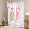 thumbnail image 3 of Homewish Bowknot Letter Monogrammed T Curtains Pack of 2 (42x84 Each) for Teens Female Girls,Dreamy Princess Curtains Blackout,Love Heart Print Bedroom Curtains,Ultra Soft Home Decor, 3 of 6