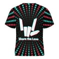 thumbnail image 6 of Share The Love T Shirts, 3D Print Short Sleeve for Boys Girls, Casual Graphic Tee Tops, 6 of 10