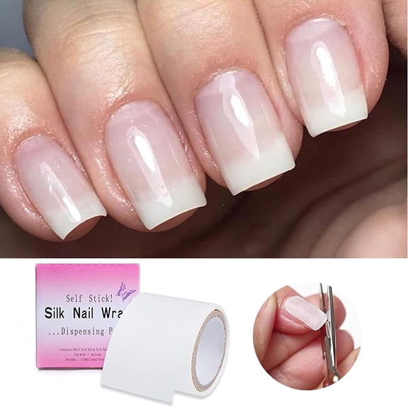 6 Rolls Nail Repair Fiberglass Silk Wrap Self Adhesive Anti Damage DIY Strong Protect Reinforce Extension Sticker