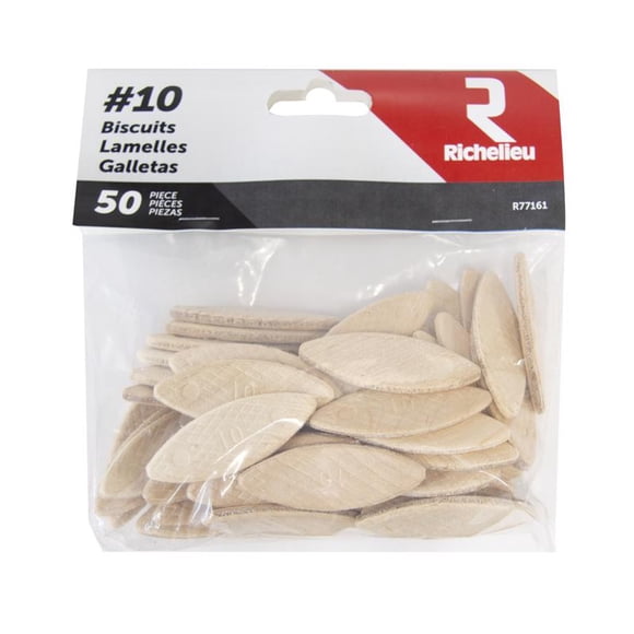 Plato para unir galletas Richelieu, madera estriada, 7,6 x 5,7 x 2,25 cm