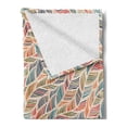 thumbnail image 2 of Boho Soft Flannel Fleece Throw Blanket, Abstract Feather Wave Pattern with Retro Look and Colorful Short Lines Curves, Cozy Plush for Indoor and Outdoor Use, 50" x 70", Multicolor, by Ambesonne, 2 of 5