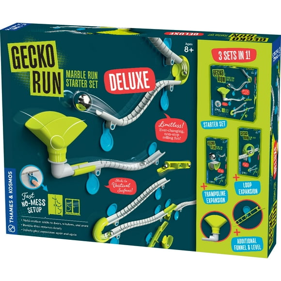 Gecko Run Marble Run Deluxe Starter Set by Thames & Kosmos – Vertical Marb